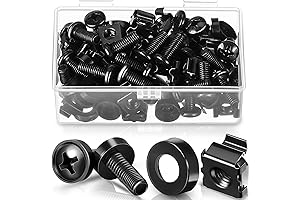 50 Pack M6 x 16 mm Stainless Steel Audio Rack Screws for Server and IT