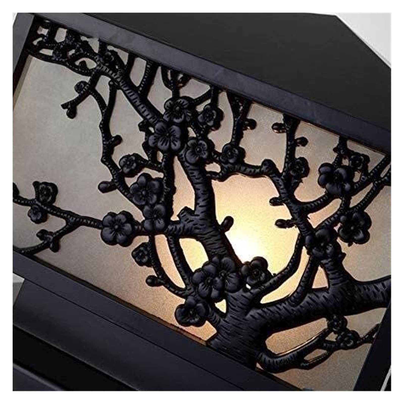 Luce del cortile Quadrato Cancello per esterni Luce della colonna Faro Lanterne a pilastro impermeabili Vetro ad alta luminosità Lampade a palo in metallo in alluminio Cortile Lampada da giardino