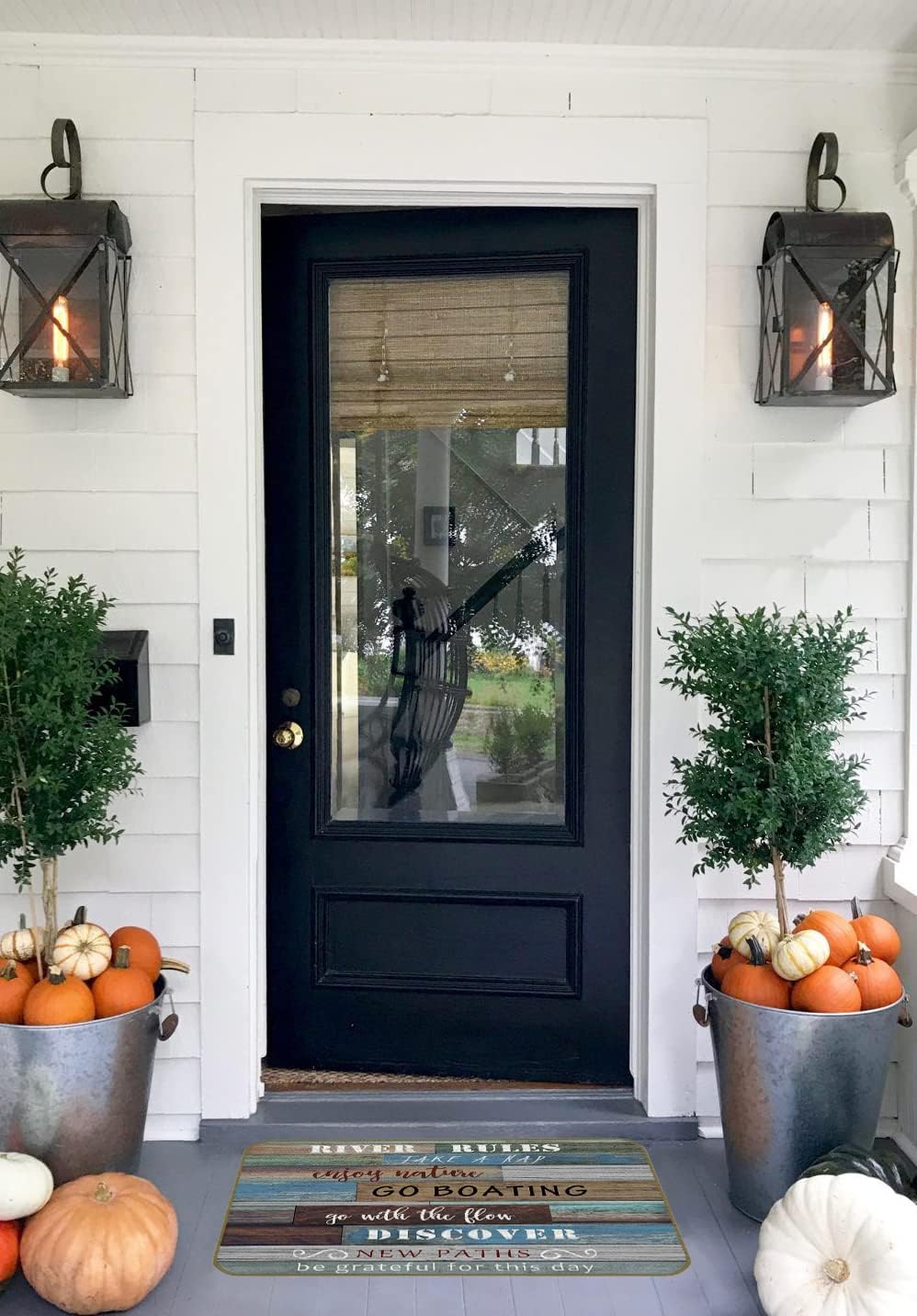 UINHMOP 17''×30'' River Rules Take A Nap Go Boating Decorative Doormat,Funny River Floor Mats, Farmhouse Decor for Home Front Door Porch Outdoor Indoor River House Porch,River Lovers Gift