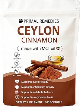 Primal Remedies Ceylon Cinnamon Made with Mct Oil 300 Softgels