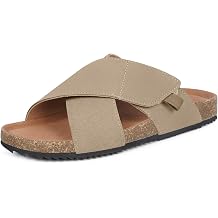 Dokela Sandals for Women Cork Footbed Mlue with Arch Support