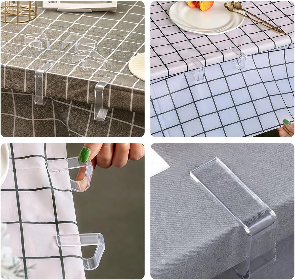 48PCS Large Clear Tablecloth Clips, Plastic Table Cloth Clips image 3