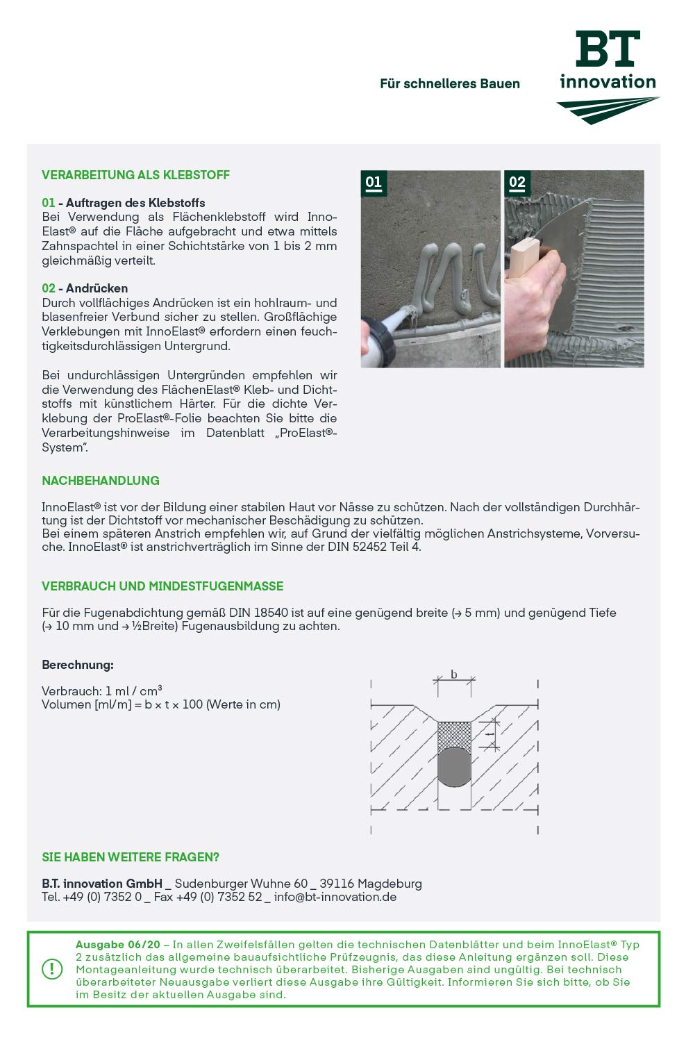 All-in-one Dichtungsset - InnoElast® Typ 2 | Abdichtung von Kellern, Böden, Dächern, Fenstern, Türen, Fassaden, Bauteilfugen
