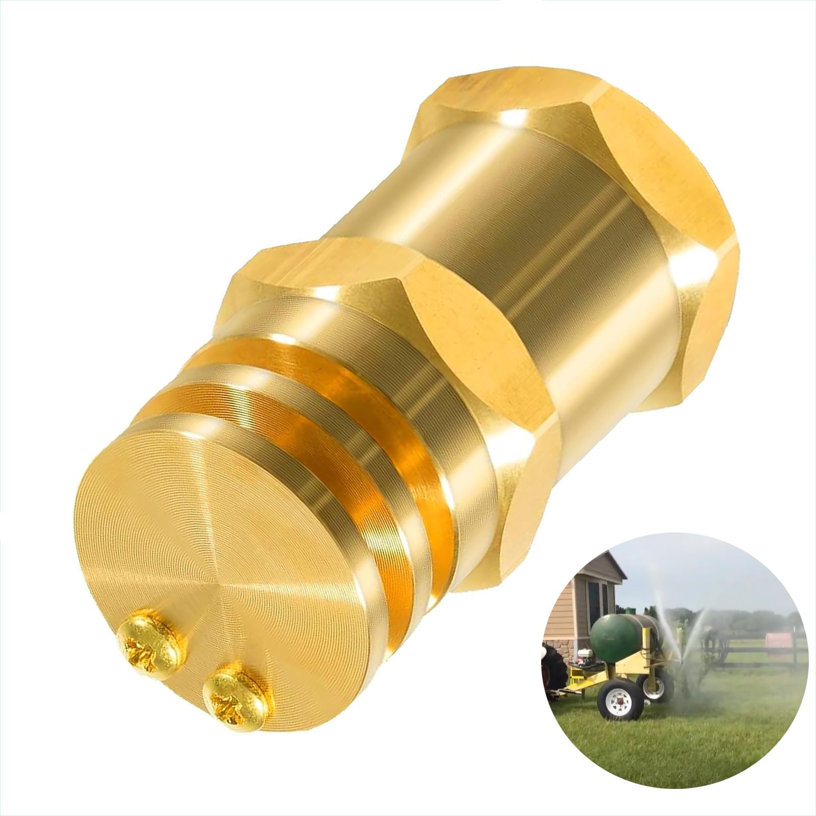 YMT Repuesto para boquilla de pulverización sin brazo 6540-1 de 1/2 pulgada FPT orificios #5 2.0 GPM 40 PSI (tapas de 90° y 180° incluidas)