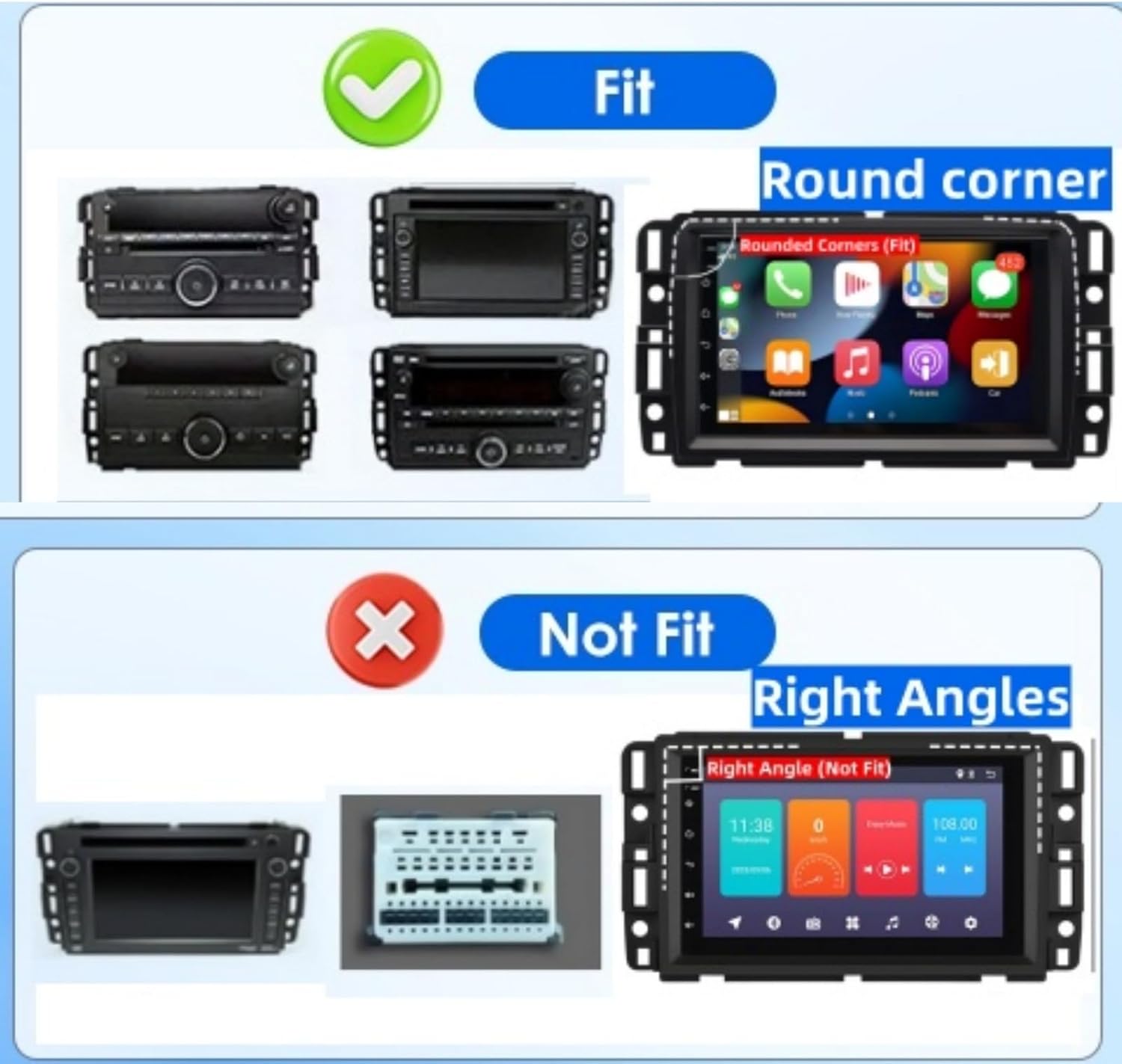 7’’ Android Car Stereo for Chevy HHR SS/LT/Panel/LS 2006-2011 with Wireless with Carplay Android Auto, Touch Screen Upgrade Radio GPS, WiFi, Bluetooth, FM, SWC, Mic, Backup Cam, 2+32G