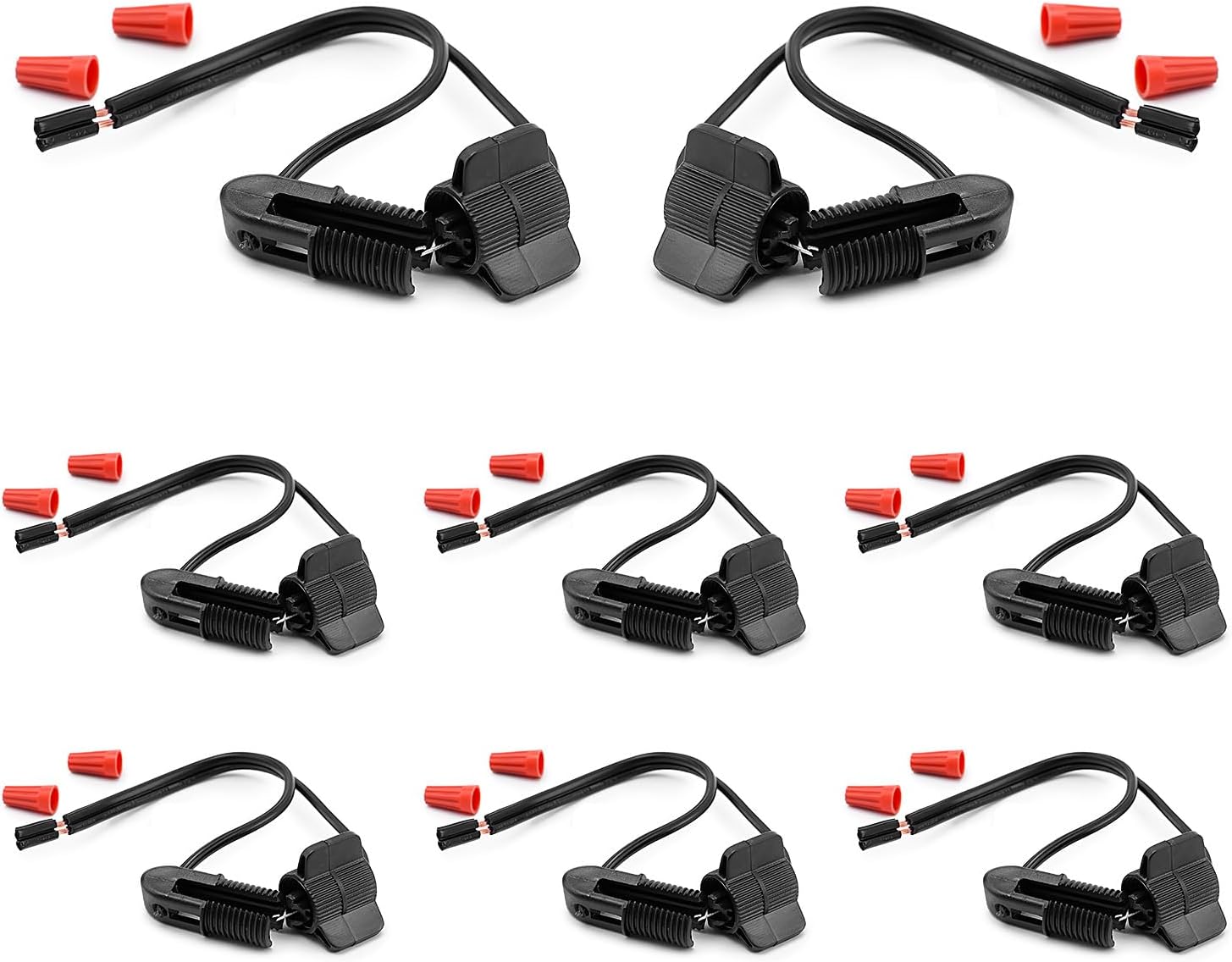 Low Voltage Cable Connector 8PK Landscape Lighting Fast Lock Twist 12-18 Gauge Wire Connectors for Outdoor Lighting Spotlights Floodlight Pathway Lights