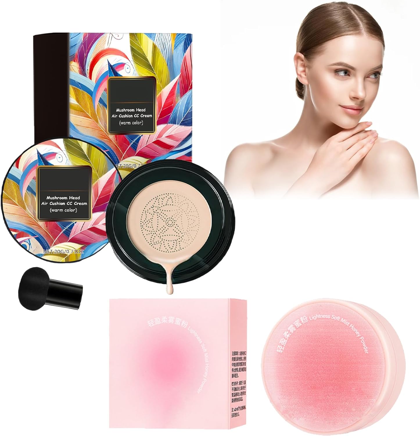 Air Cushion Foundation CC Cream Moisturizing Concealer BB Creams Mushroom Head Air Cushion Liquid Foundation for Flawless Makeup (Natural) Air Cushion Foundation CC Cream Moisturizing Concealer BB Creams Mushroom Head Air Cushion Liquid Foundation for Flawless Makeup (Natural)