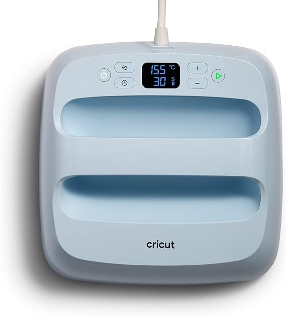 Cricut EasyPress 3 | Plaque chauffante x 22,5cm (9" x 9") | Chauffe jusqu'à 205 °C (400 °F) | Presse à Chaud Compatible Bluetooth pour Fer sur Vinyle (HTV), Infusible Ink et Sublimation