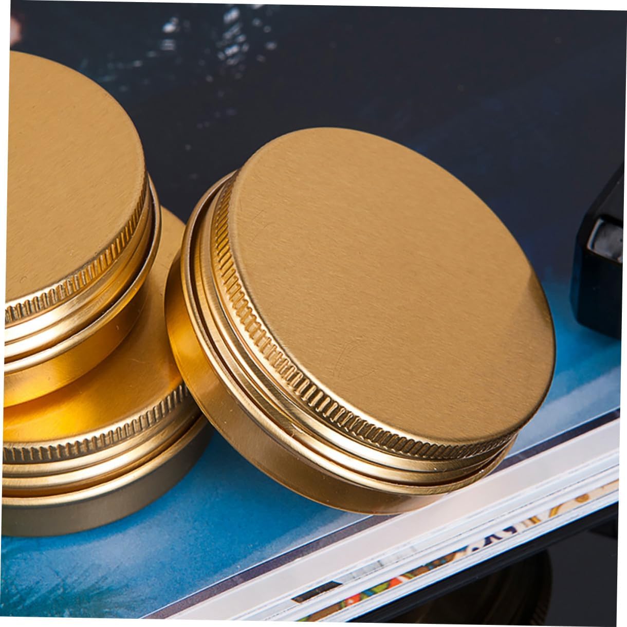 Generic 30ml Screw-thread Aluminium Cream Boxes 10pcs Practical Cosmetic Containers with Lids for Hair Ointment Storage and Travel