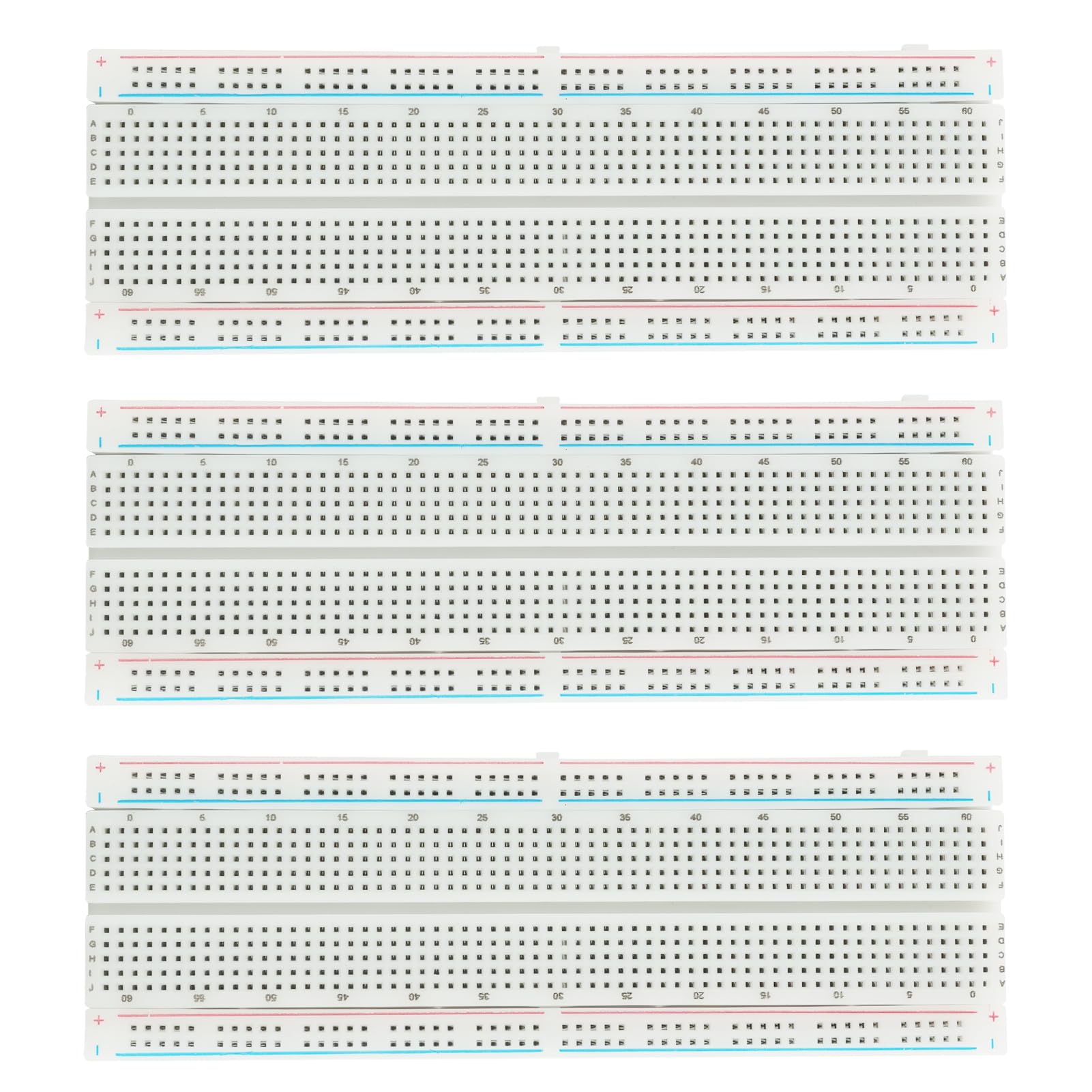 3pcs PCB 830 Punti Senza Saldatura per Prototipo Modellare,breadboard kit,Compatibili con Arduino, Raspberry Pi 2 3 4, per Progetti di Elettronica e Modellismo