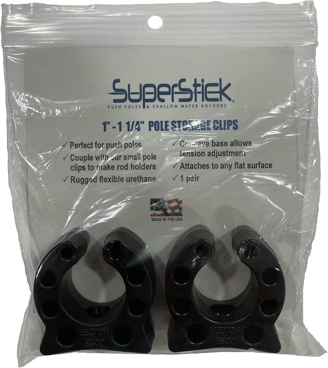 Pole Storage Clips, 5/8 - 3/4, Black