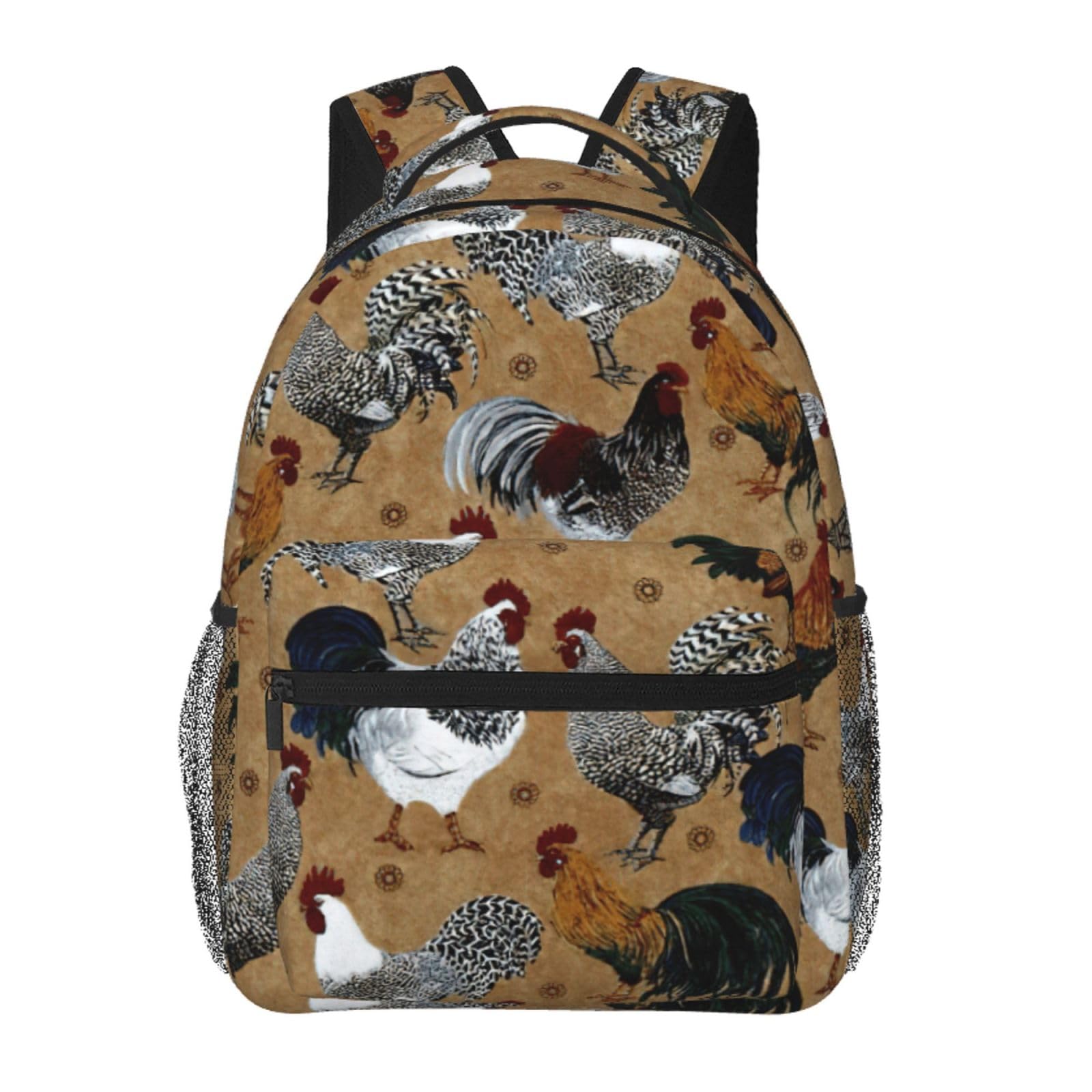 Mochila de viaje con estampado de gallo perfecta para tus vacaciones 6