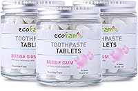 Vista 8 de Tabletas de pasta de dientes – Menta de vainilla Tabletas de pasta de dientes Nano hidroxiapatita masticables Sin flúor l 90 pestañas