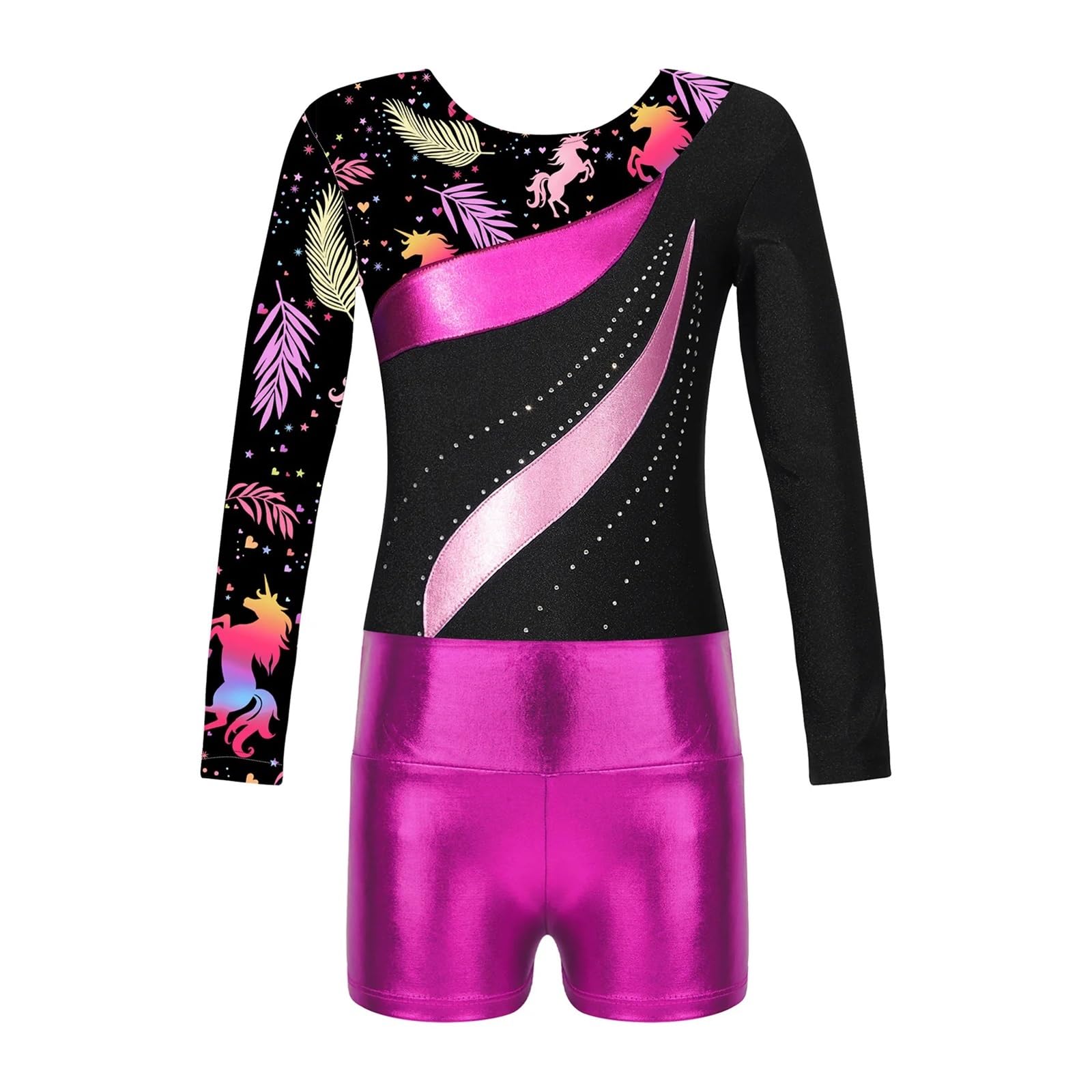 TiaoBug Vestito Da Balletto Donna Body Da Ginnastica Artistica Manica