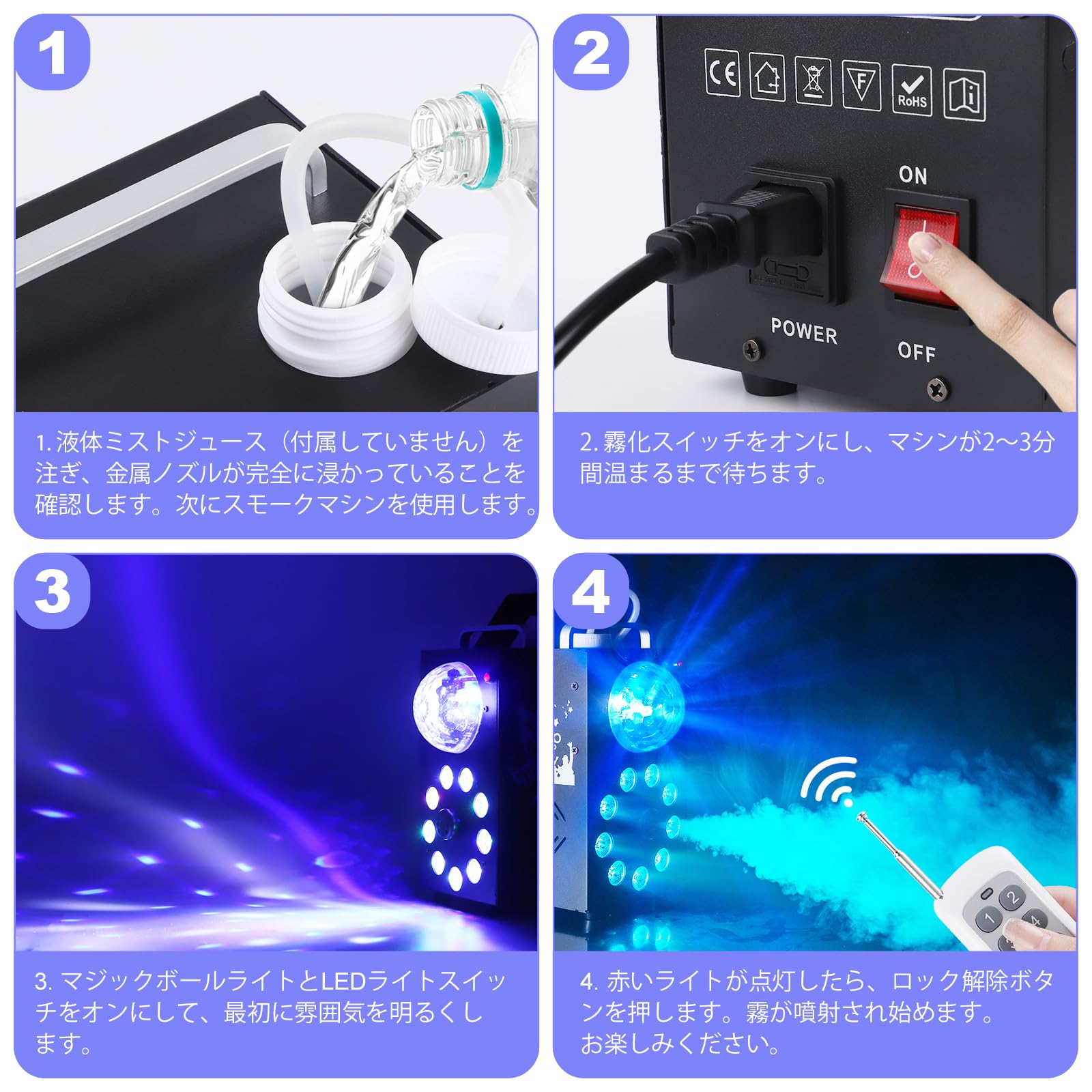 Amazon.co.jp: HOLDLAMP ミニ スモークマシン 700W フォグマシン 煙霧