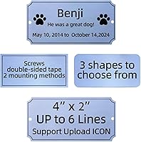 Vista 12 de Placa de identificación de metal grabada personalizada, placa de nombre personalizada, placas de grabado láser personalizadas de metal cepillado