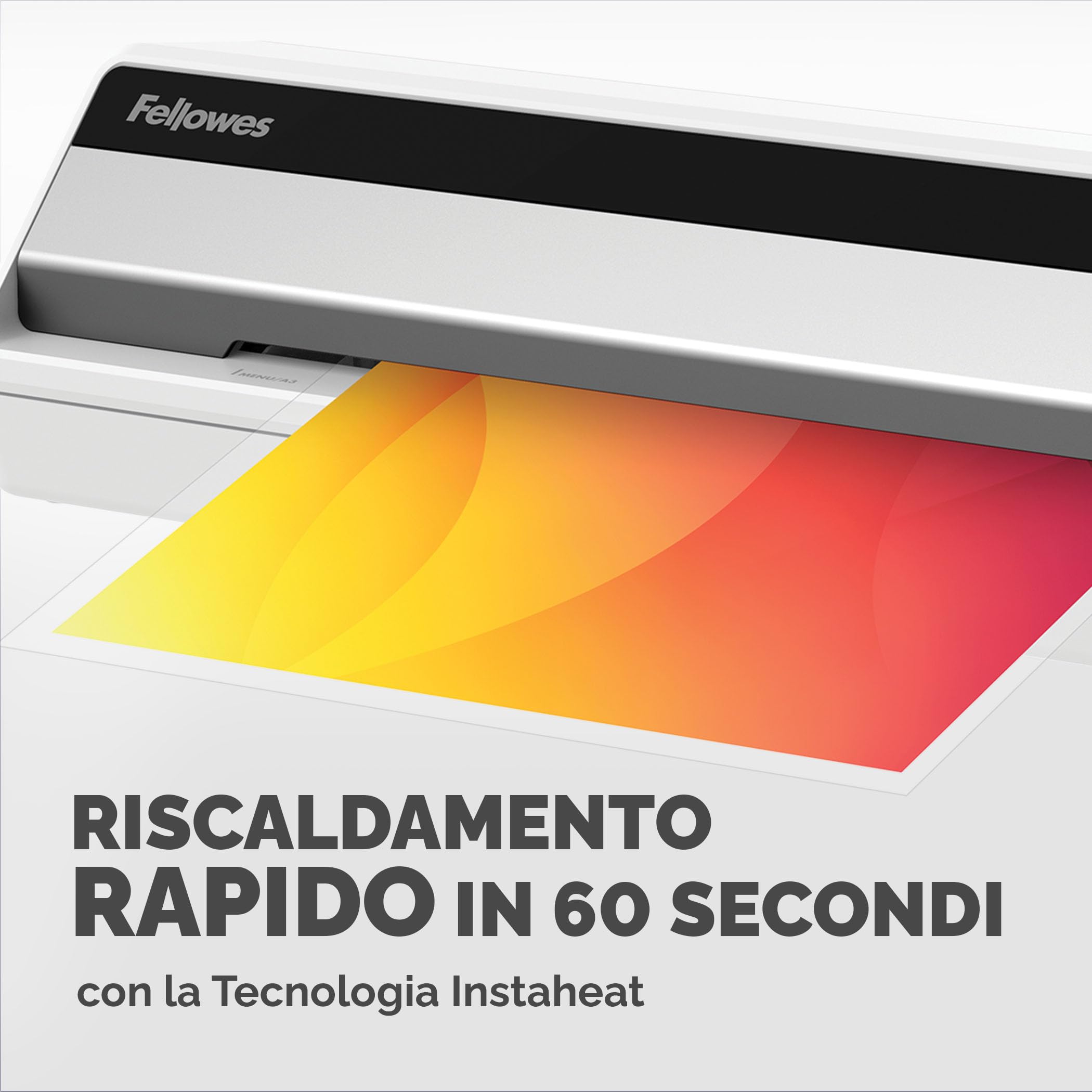 Fellowes Saturn A3 Plastificatrice per piccoli uffici – InstaHeat, pronta in 60 secondi, anti-inceppamento, spegnimento automatico – per pouches 80/100/125 micron – include 10 pouches – casa e ufficio