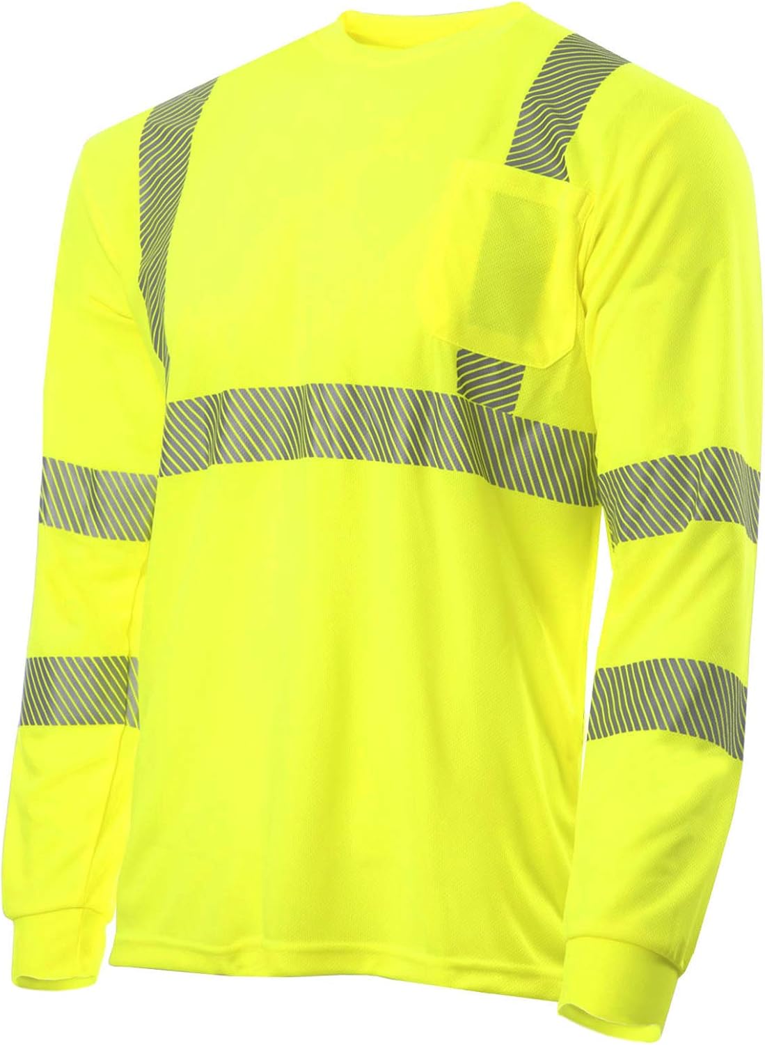 JORESTECH High-Visibility Long Sleeve Safety T-Shirt, ANSI/ISEA 107 Type R Class 3 Compliant, Heat Transfer Reflective Tape