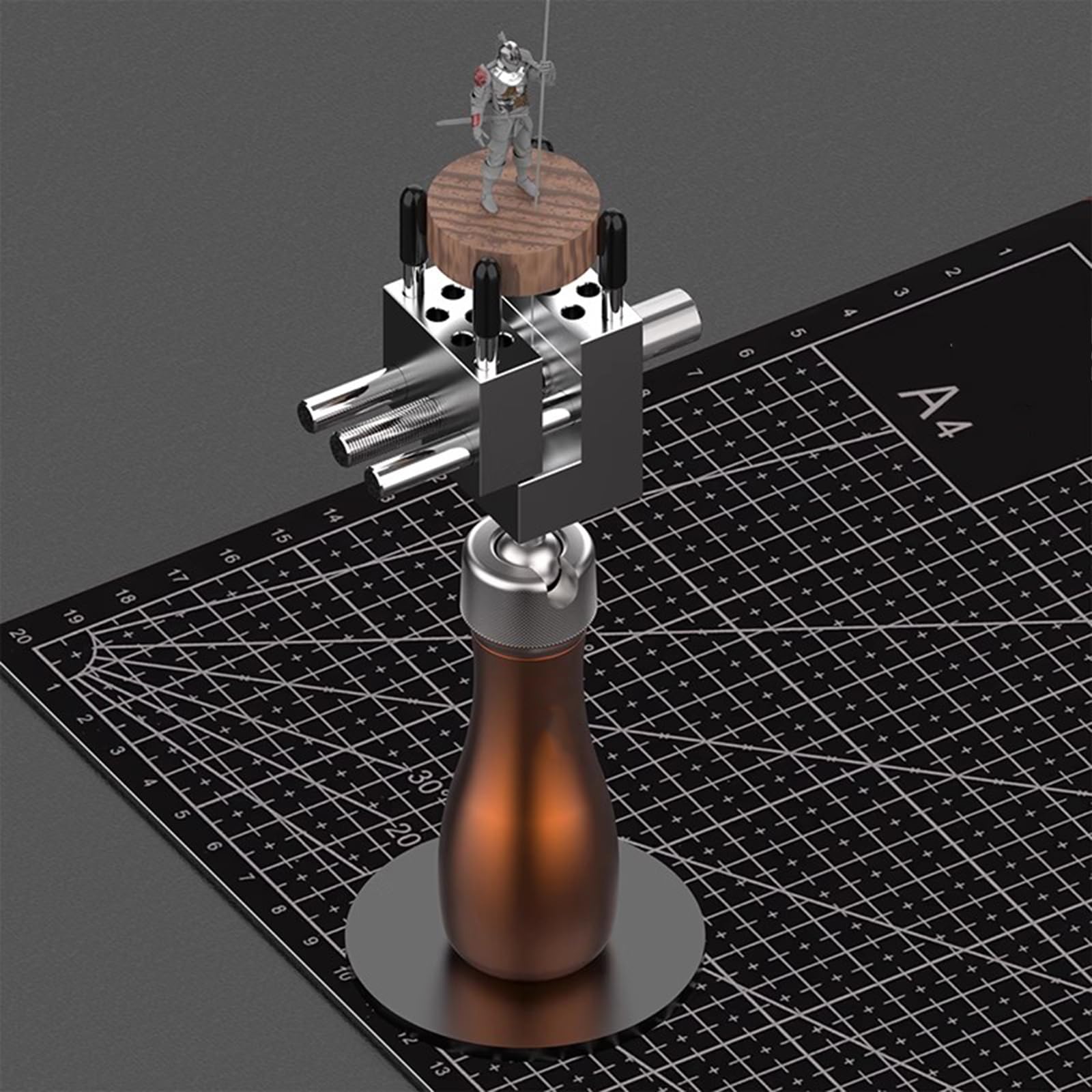 Mini morsa per hobby, morsetto da banco per artigianato e modellismo, angolo regolabile, serraggio massimo 30 mm, ideale per pittura precisa e progetti fai da te