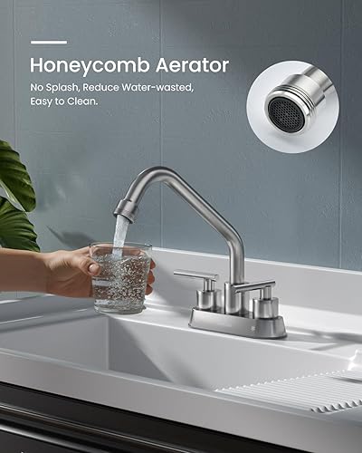 Vista 6 de APPASO Grifo de fregadero utilitario, grifo de fregadero de lavandería, grifos de lavandería más centrales de 4 pulgadas para fregadero utilitario