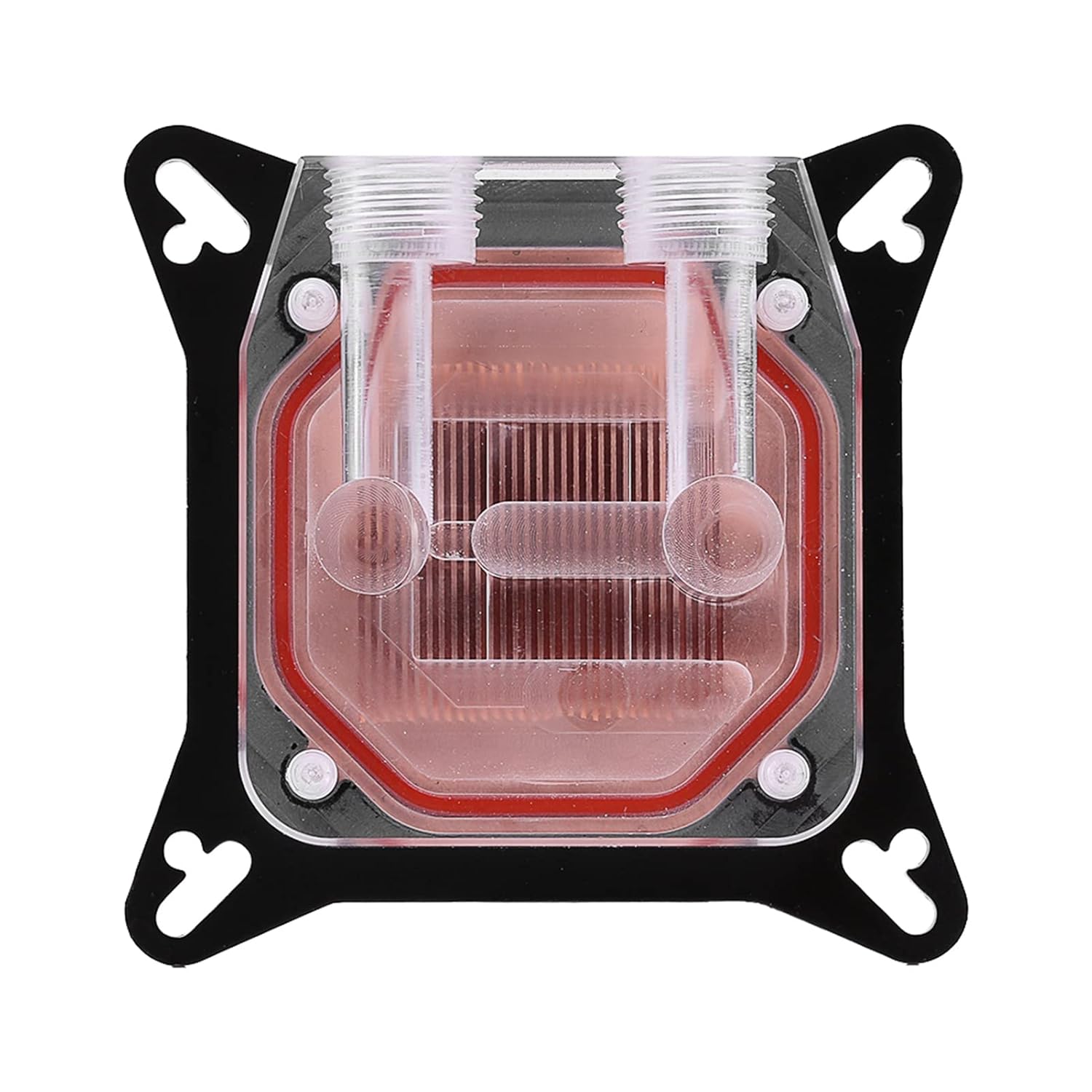 Computer GPU Water Cooler Cooling Block,G1/4 Block Pump Copper Base POM Cover with Waterway Water Cooling System Parts Kits