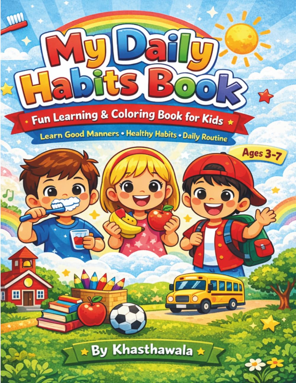 My Daily Habits Book: Fun Learning & Coloring Book for Kids Ages 3–7