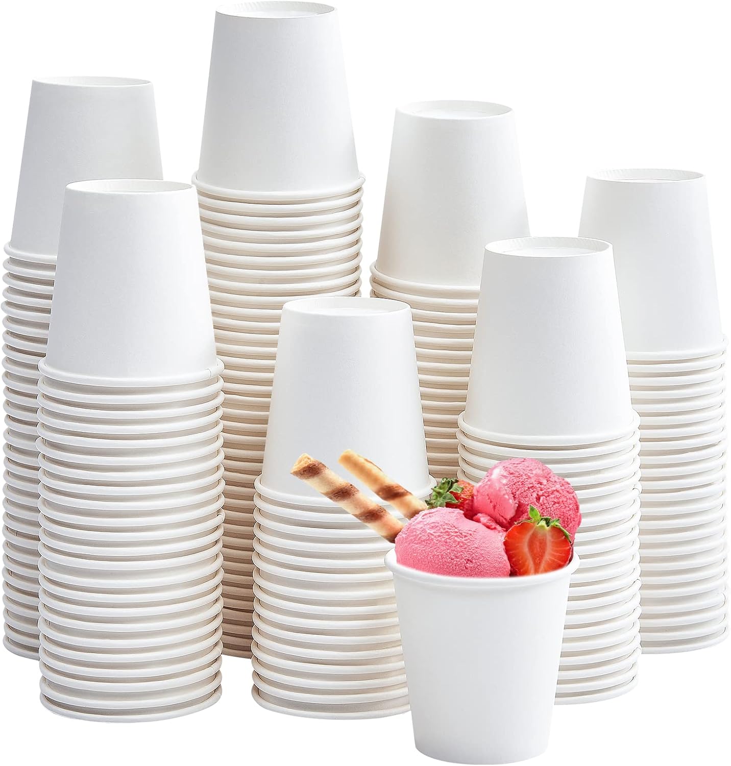 KGKTU 600 Pack 3oz Paper Cups, Disposable Bathroom Cups