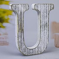 Vista 28 de Letras de madera rústica sin terminar de 8 pulgadas para decoración de pared, letras decorativas de pie en rodajas, decoración de tablero