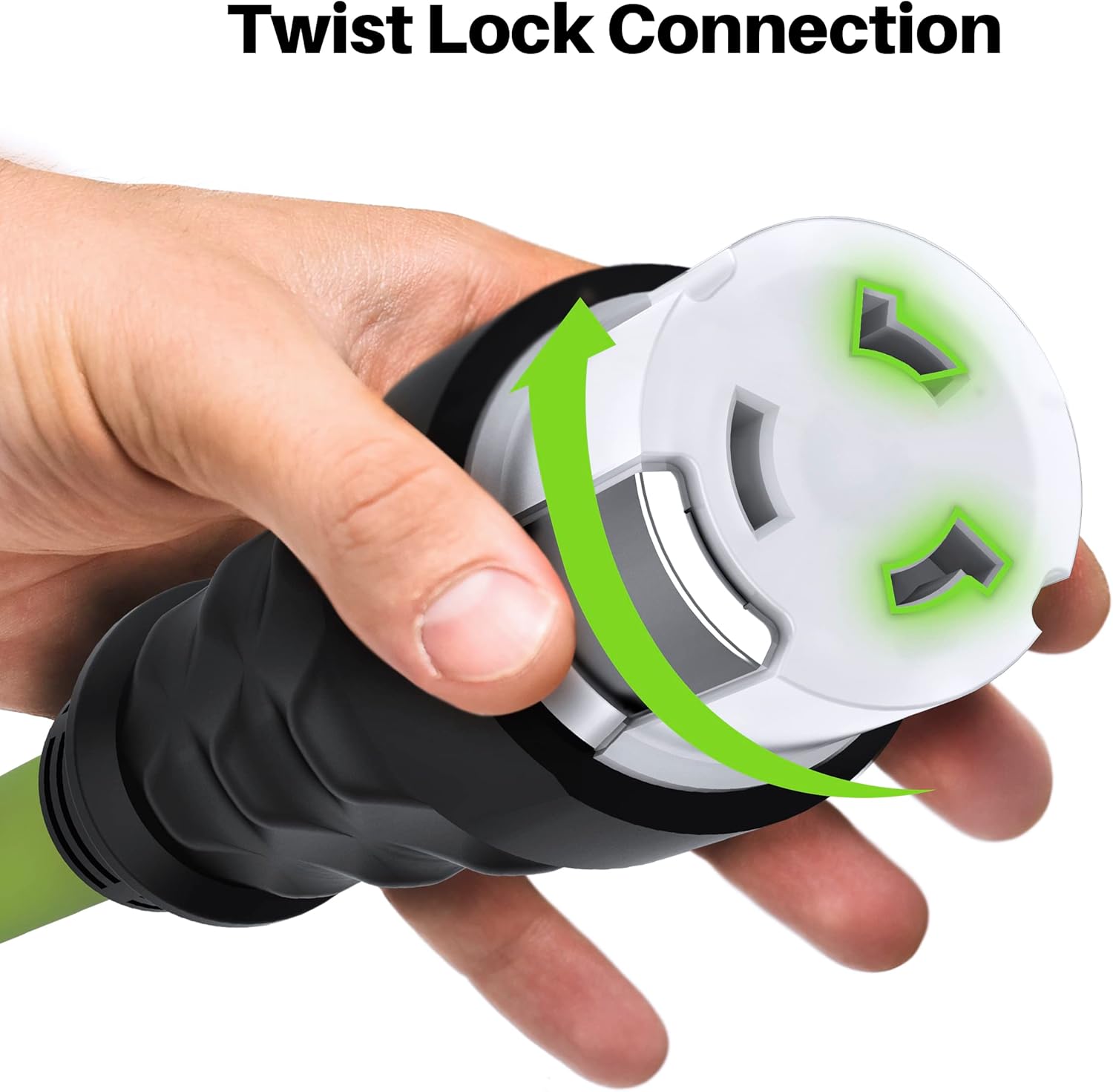 GEARit 50-Amp Generator Extension Cord, 125/250V for 50A Power Inlet Box, NEMA 14-50P to SS2-50R Twist Lock Connector STW 6/3+8/1 AWG, RV, Camper, Generator to House, 15 Feet (4.5 Meters)