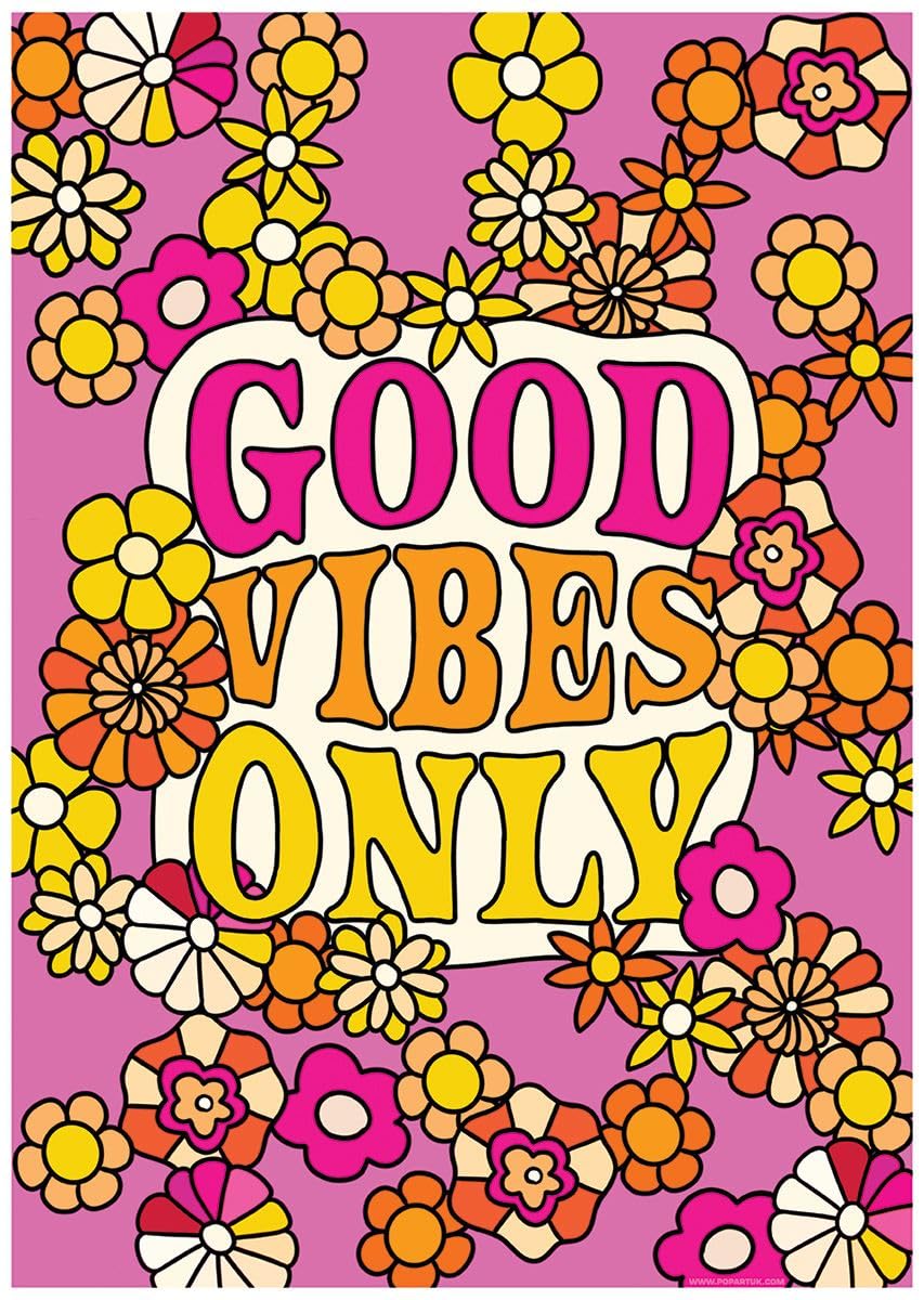 Grindstore Good Vibes Only Mini Poster 32X44cm
