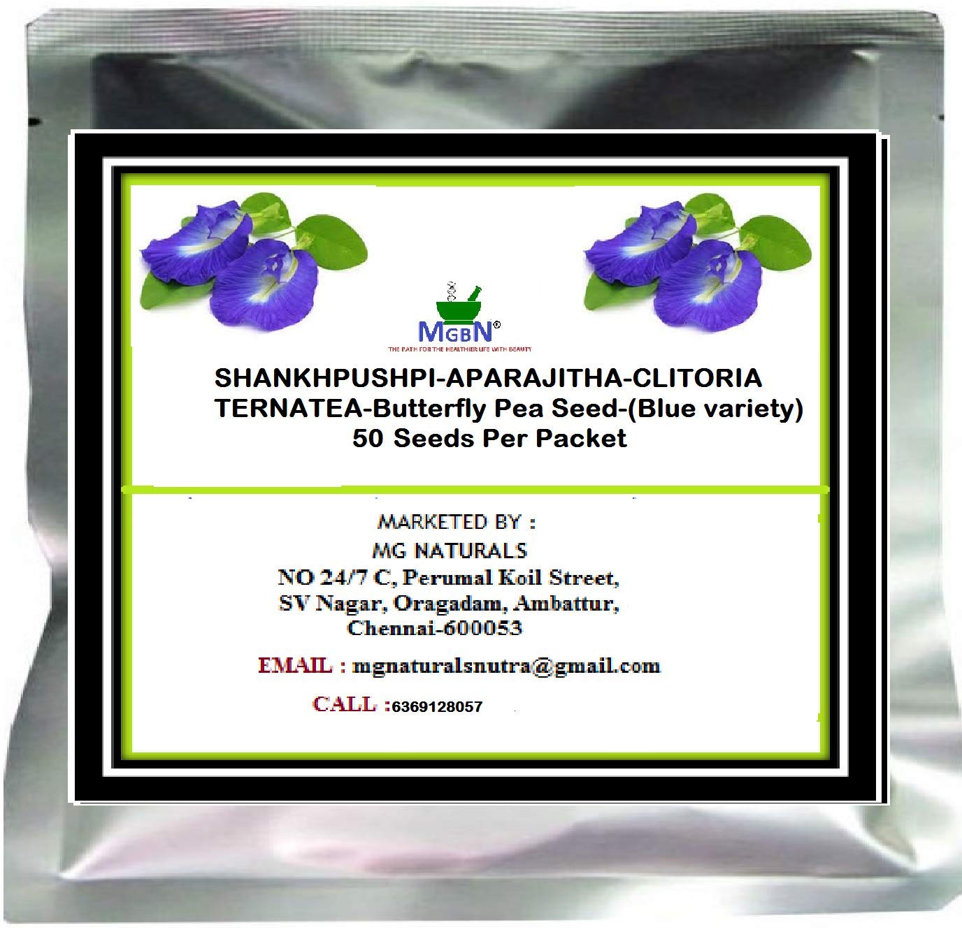 SHANKHPUSHPI-APARAJITHA-CLITORIA TERNATEA-Butterfly Pea Seed-(Blue variety)-50 Seeds Per Packet (B07G2ZNM6X) Amazon Price History, Amazon Price Tracker