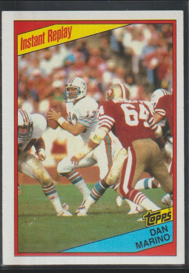 1984 Topps Dan Marino Dolphins Instant Replay Rookie Football Card