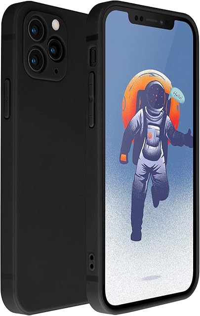 iPhone 11 Pro Max Case Compatible with iPhone 11 Pro Max Matte Silicone Gel Cover with Full Body Protection Anti-Scratch Shockproof Case 6.5 inch (Classic Black)