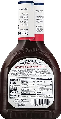 Miniatura 5 de Sweet Baby Ray's Nogal y azúcar morena, miel y salsa barbacoa dulce y picante paquete variado, 3 unidades