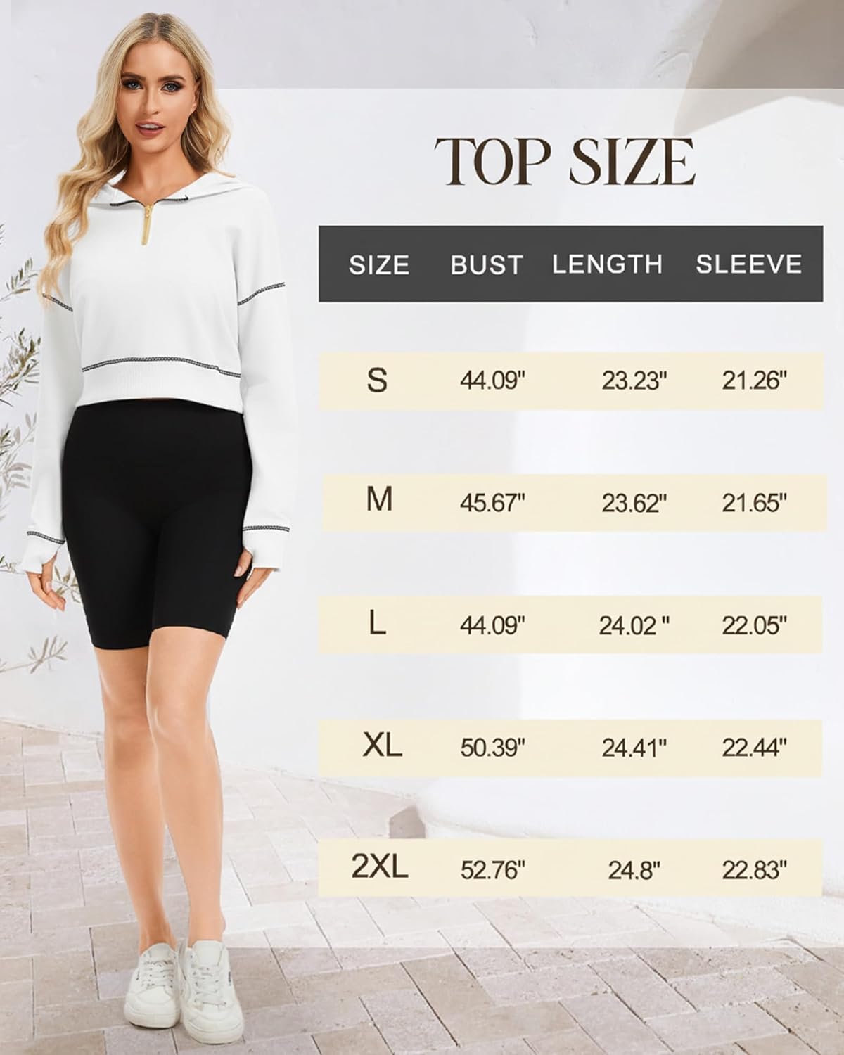 Women Half Zip Hoodies Cropped Sweatshirt 2025 Trendy Fall Long Sleeve Hooded Athletic Pullover with Thumb Hole - Image 6