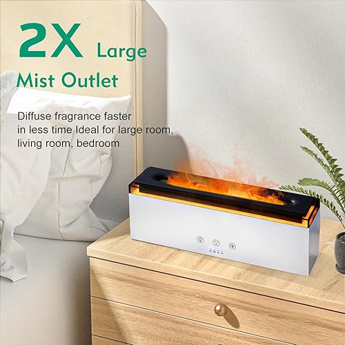 Miniatura 6 de NEWYID Difusor de aceite esencial, difusor ultrasónico mejorado de aromaterapia de niebla fría con 17 luces ambientales y 4 temporizadores botón de