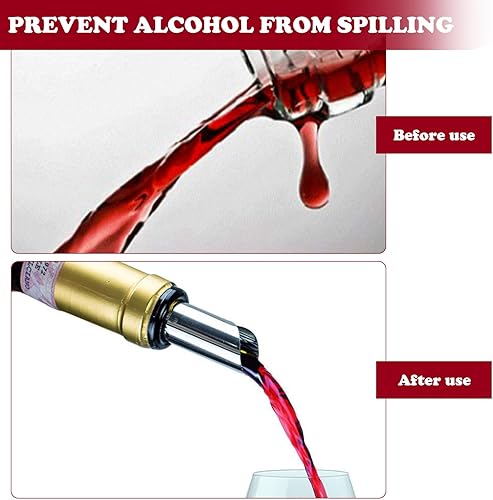 Miniatura 5 de HOMSFOU Copas de vino Difusor de aire a granel Metal Lámina de vidrio de vino vertedor de vino Redondo Eliminadores de sulfato de vino Disco