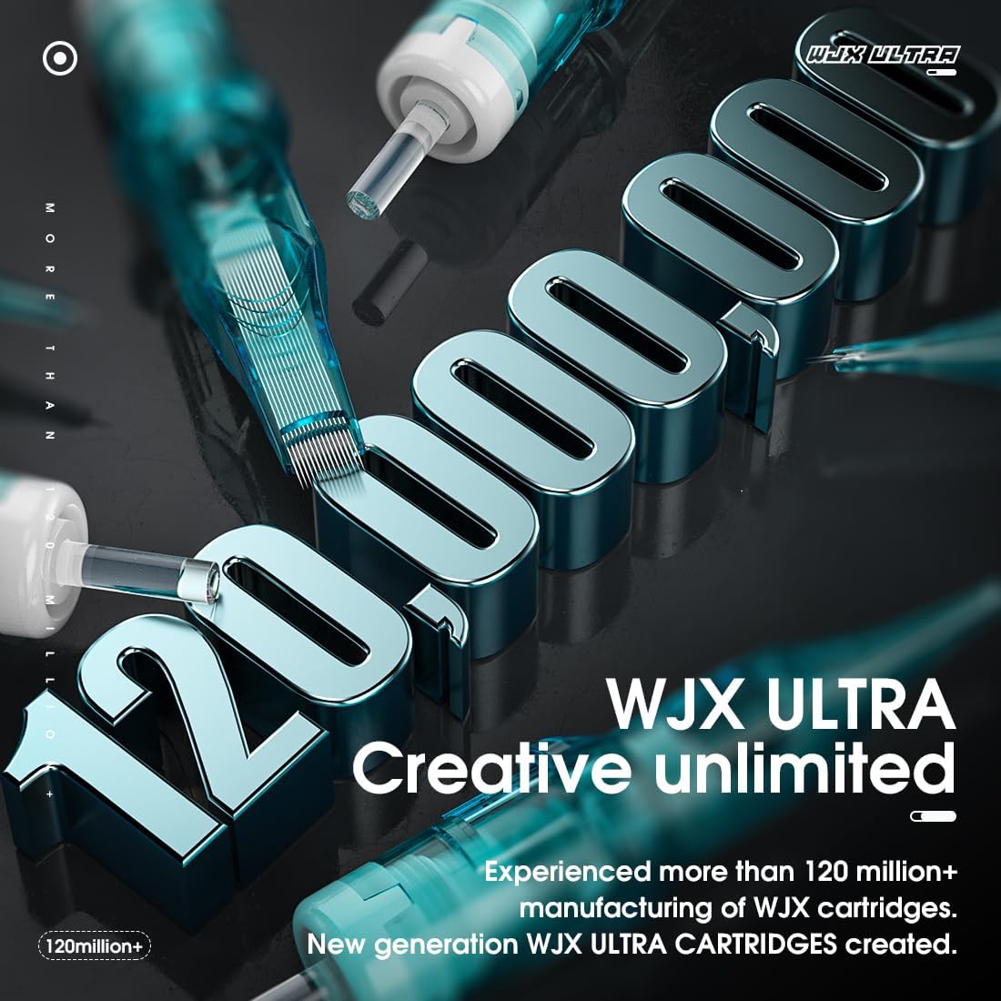 Wjx Ultra Tattoo Cartridges, 0803RL Tattoo Needles 20Pcs Round Liner Bugpin Size for Pro Artists