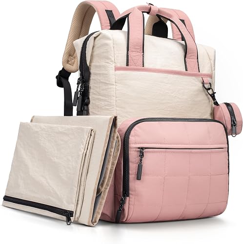 VONAL Diaper Bag Backpack, Lightweight Baby Diaper Bags, Travel Large Diaper Bag