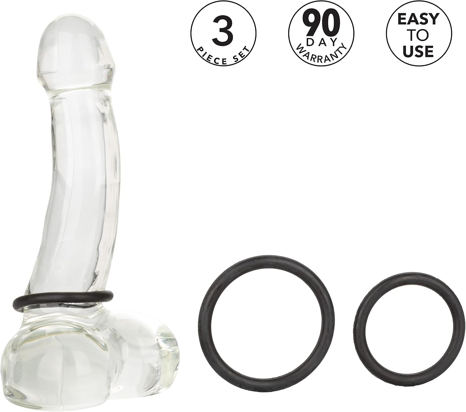 CalExotics Black Rubber Ring™ - 3 Piece Set
