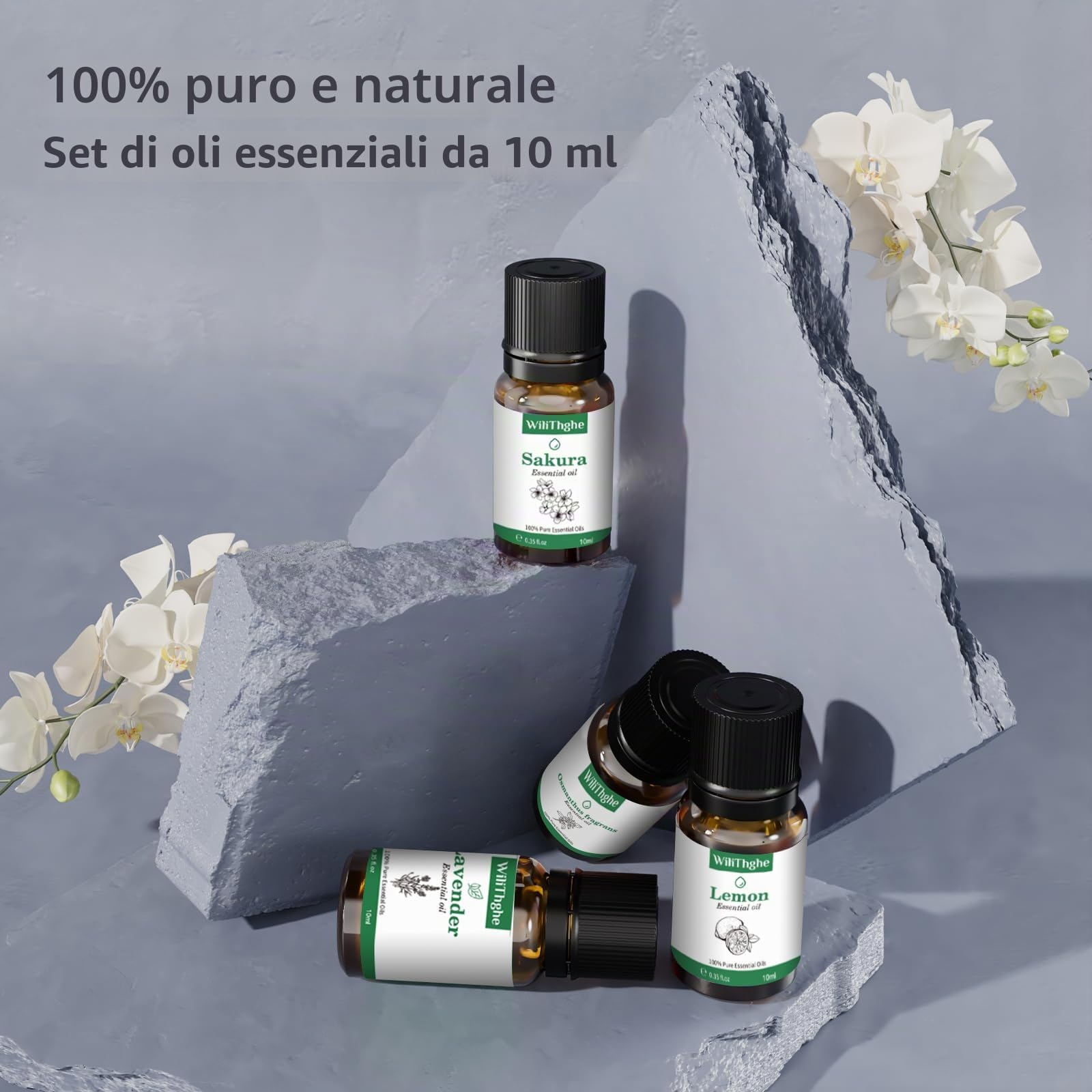 Set di Diffusore di Aromi per Oli Essenziali 500 ml con Telecomando, 14 Colori LED e 4 Impostazioni del Timer - Ideale per Rilassamento, Benessere e Aromaterapia