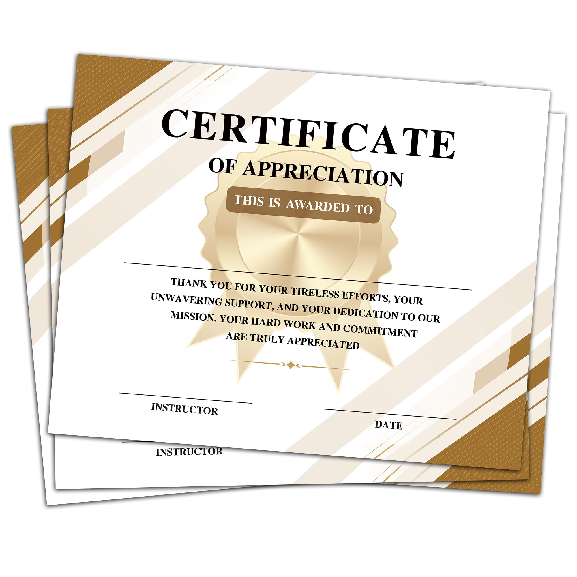 Certificate of Appreciation -25pcs, Certificates of Recognition-A35