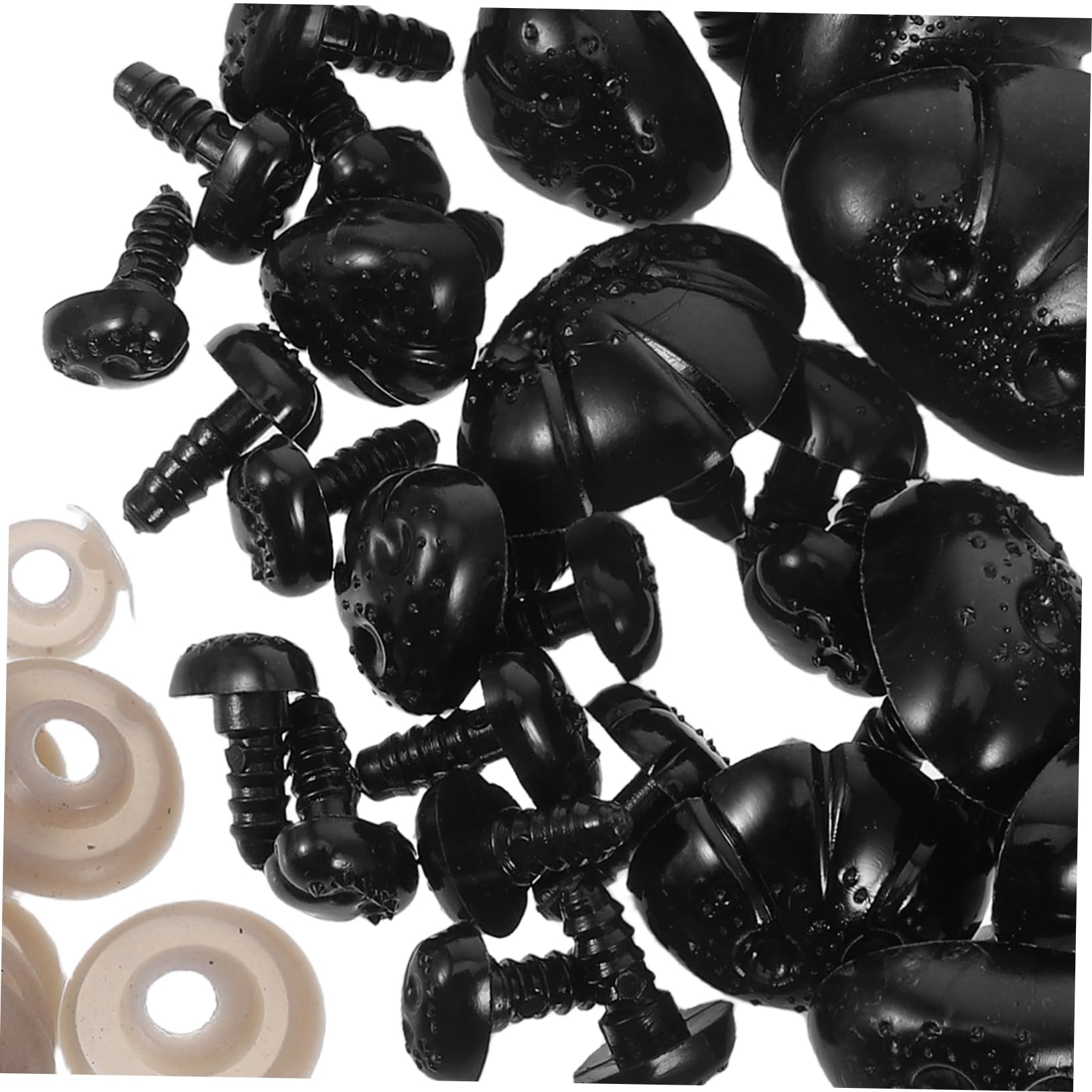 jojofuny 30 Szt. Zestaw Do Samodzielnego Montażu Plastikowe Noski Zwierząt Plastikowe Noski Z Podkładkami Bezpieczny Plastikowy Zwierzęcy Długotrwały Psa Do Pluszowych Zwierząt I