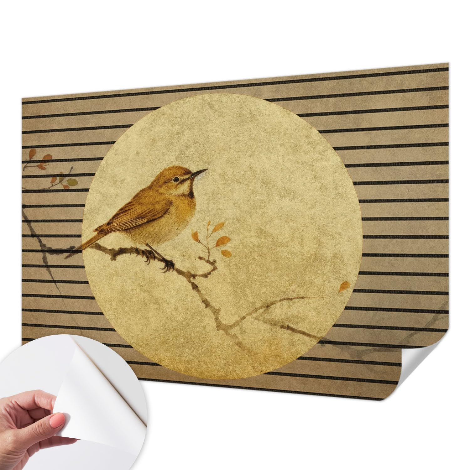 Murales autoadhesivos Pájaro de la armonía para crear un rincón de lectura relajante en casa
