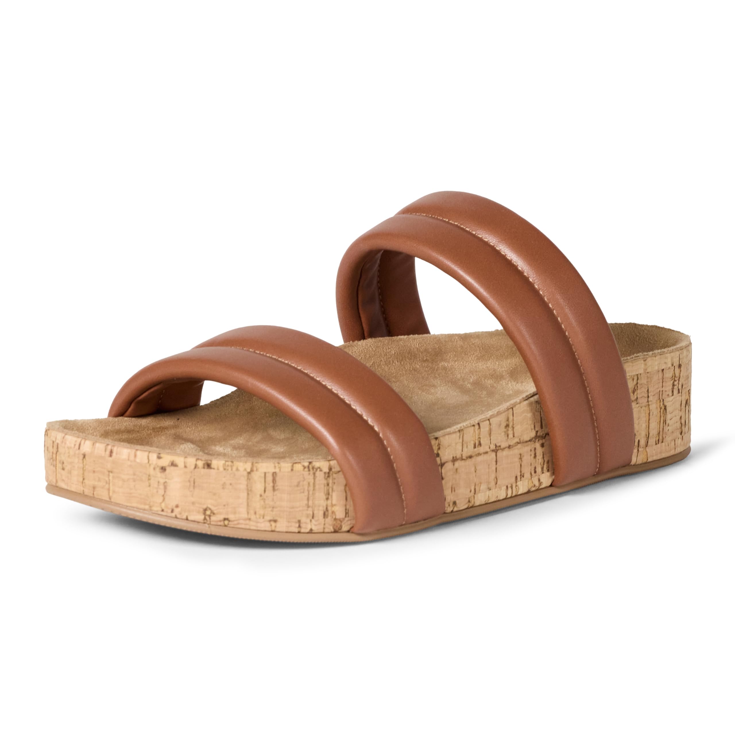 Amazon Essentials Women's Slide Cork Sandals, Tan, 7.5 UK
