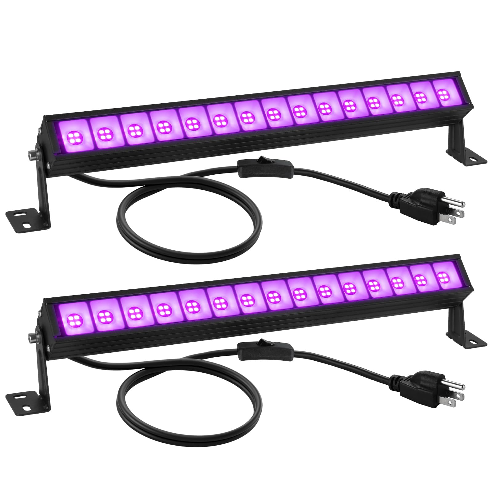 2 Pack 48W LED Black Light Bar, Blacklight Bars for Glow Party
