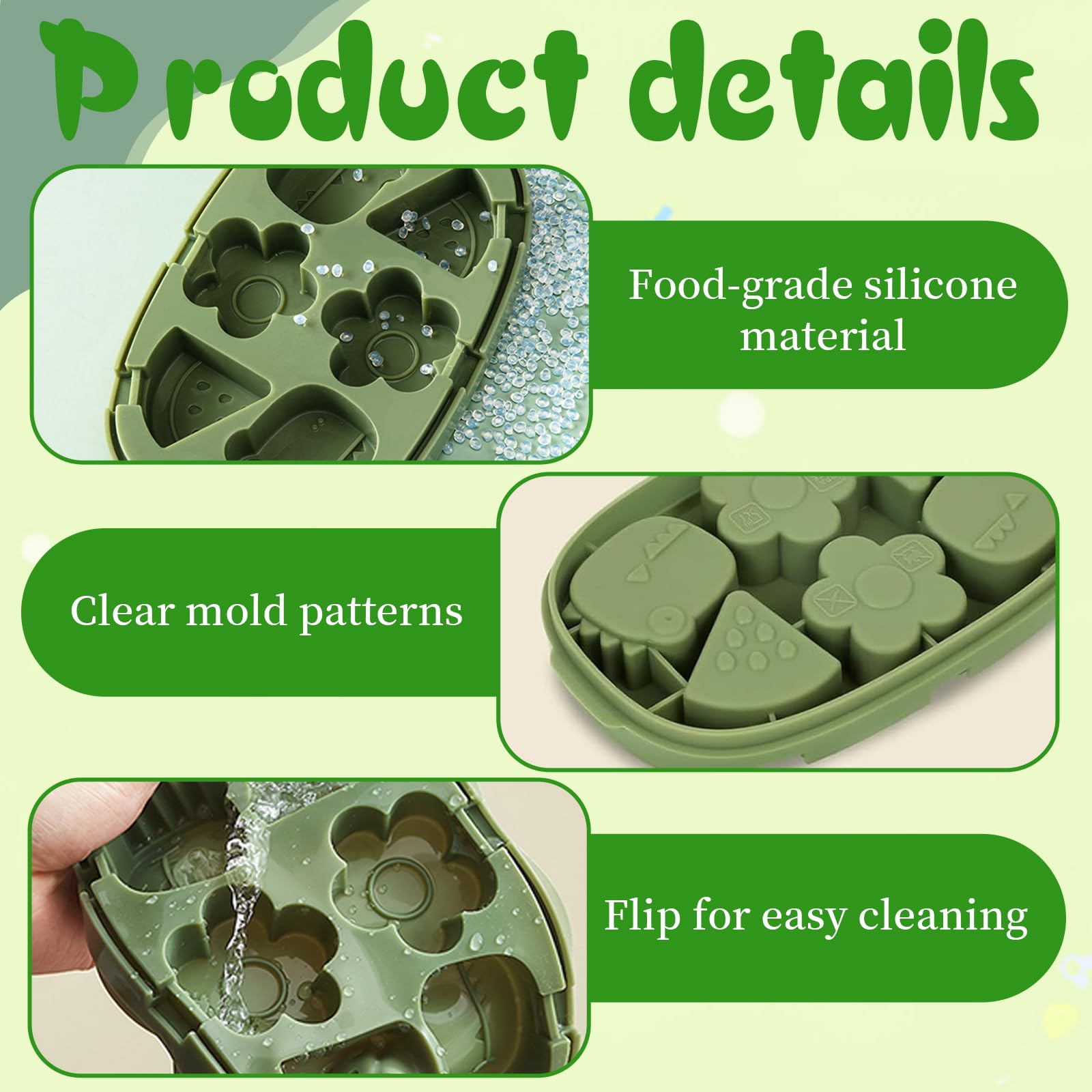 Moldes de Helado para Niños,6 Cavidades, Moldes para Helados de Silicona Reutilizables,Moldes Helados Silicona sin BPA, Fáciles de Desmoldar y Limpiar,para Helados Caseros, Paletas, Polos y Postres