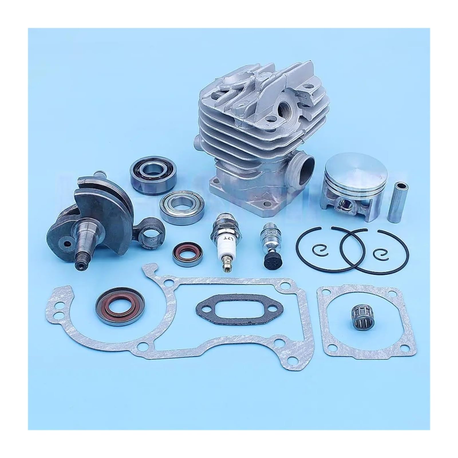 Cylinder Piston Crankshaft Set 44.7mm Big Bore Cylinder Piston Top End Gaskets Kit Fit for Stihl MS260 026 PRO 024 MS240 024AV 024S