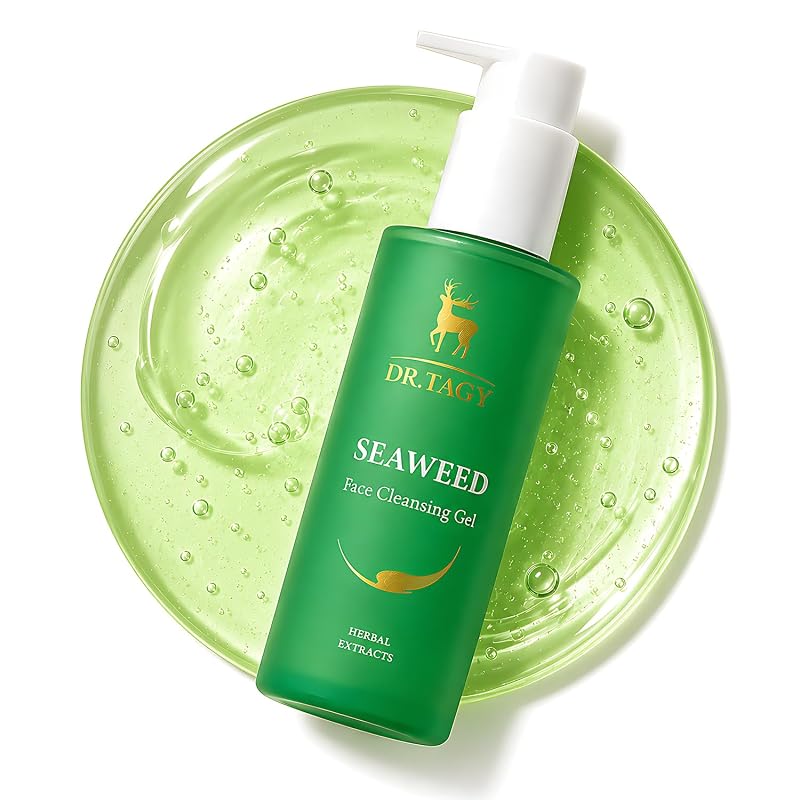 Gel de limpeza facial com algas marinhas, ácido hialurônico, ômega-3 e ginseng DR.TAGY
