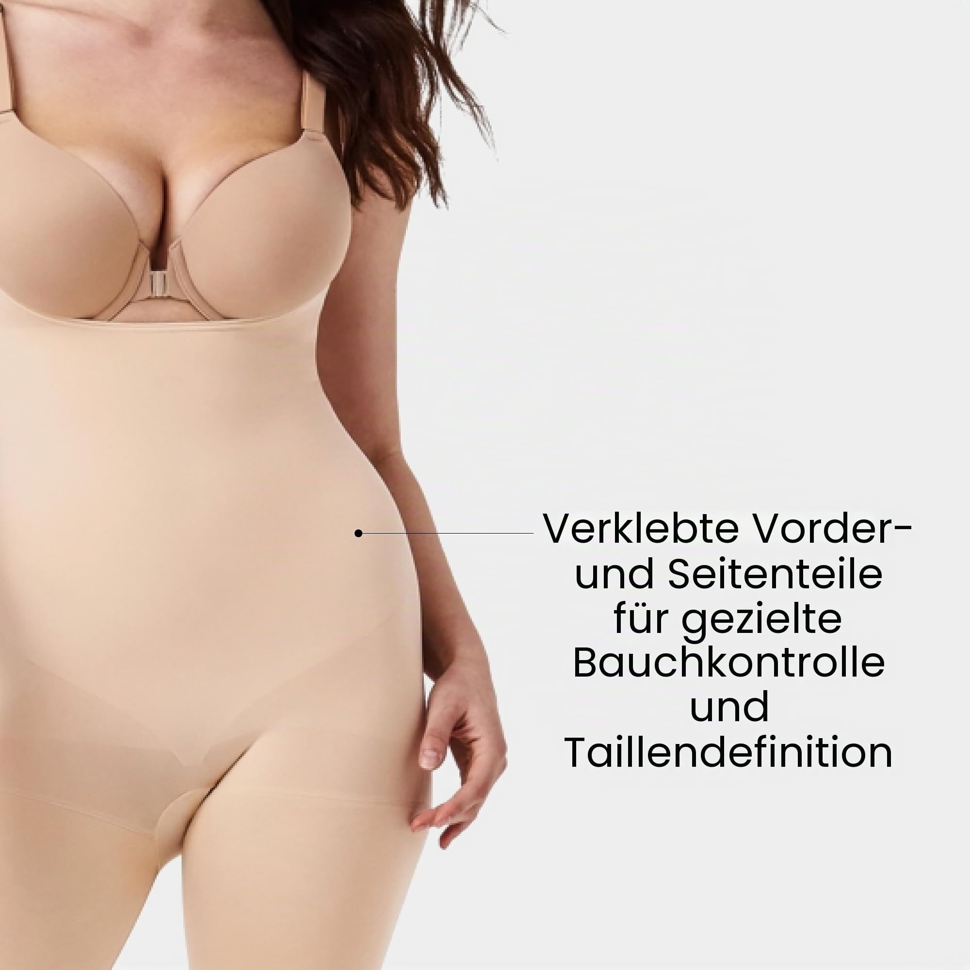Spanx Damen Spanx Power Open-bust Mid-thigh Bodysuit Shapewear Ganzkörper-Body (1er Pack)
